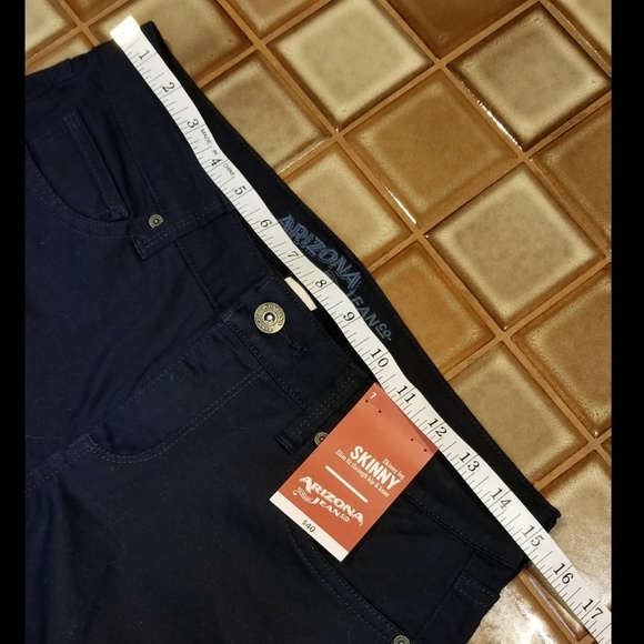 NWT Arizona Jean Co. Navy Skinny Jeans - Picture 6 of 9